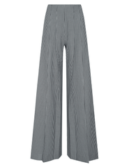 L'AGENCE Nova Pleated Wide Leg Pant in Houndstooth