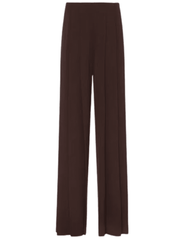 L'AGENCE Nova Pleated Wide Leg Pant in Dark Java