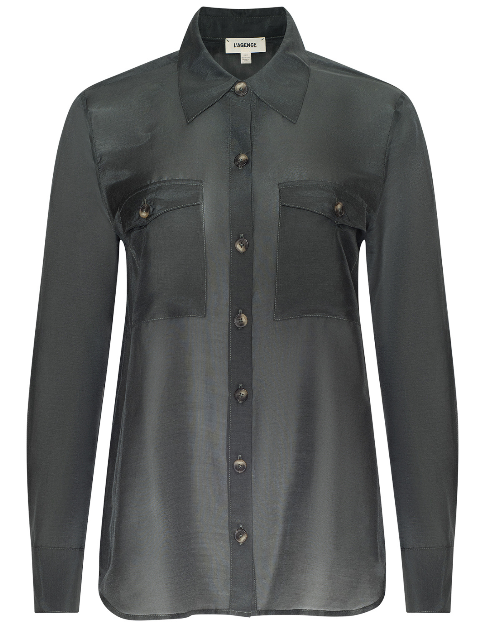 L'AGENCE Pearson Military Blouse Ash Olive