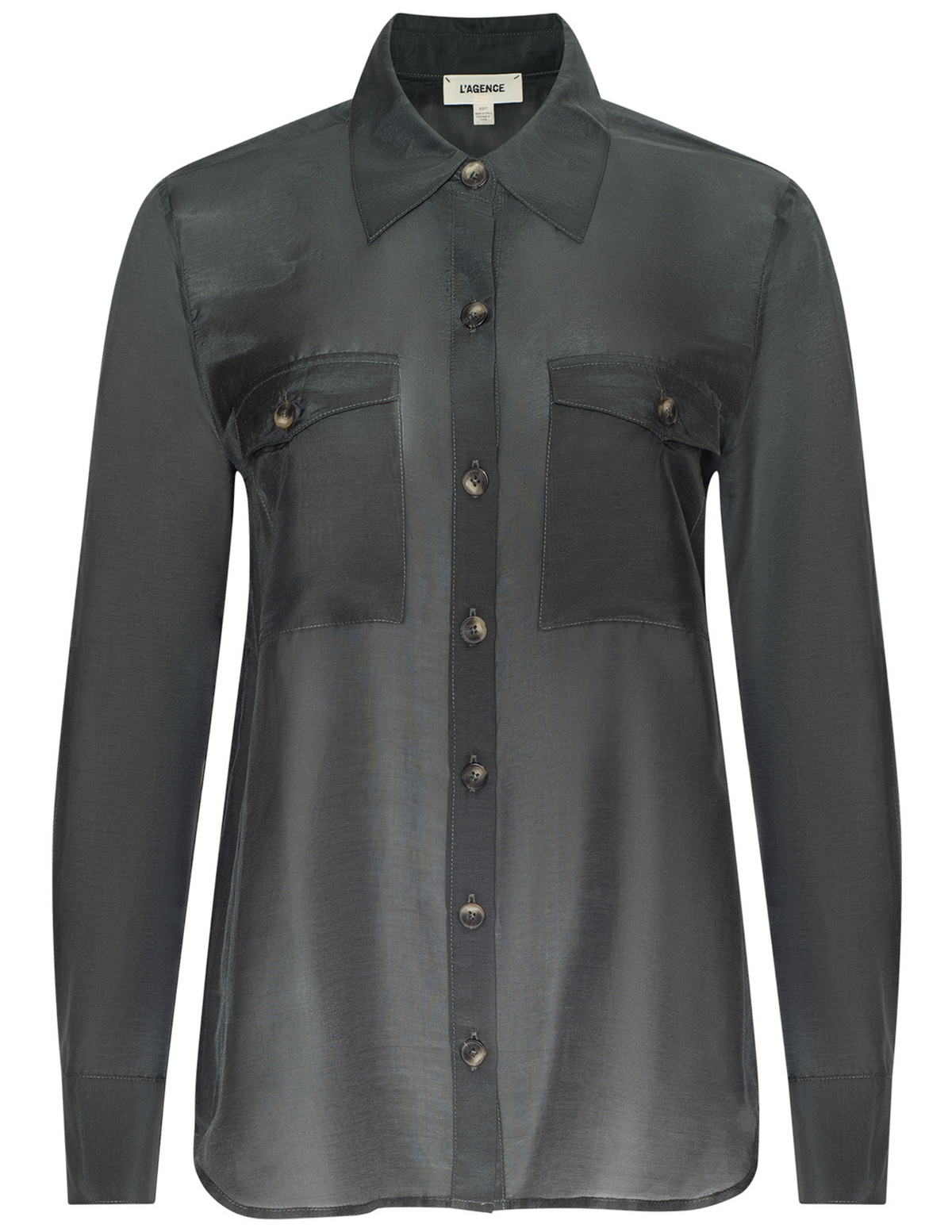 L'AGENCE Pearson Military Blouse Ash Olive