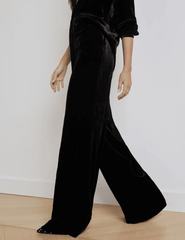 L'Agence -L'Agence Pilar Velvet Wide Leg Pant - Buy Online