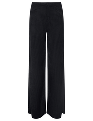 L’AGENCE Quincy High Rise Ultra Wide Leg Corduroy Jeans in Black,