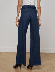 Back view showcasing the tailored pockets and ultra-wide leg cut