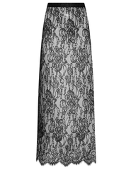 L'AGENCE Raymonde Lace Maxi Skirt in Black