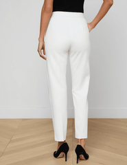 L'AGENCE Rebel high-waisted straight-leg trouser in white back