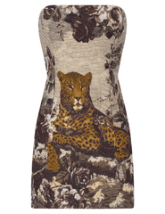 L’AGENCE Renee Strapless Tapestry Mini Dress