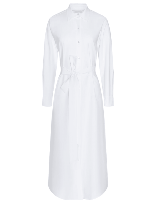 L’AGENCE Ridley poplin shirt dress in white