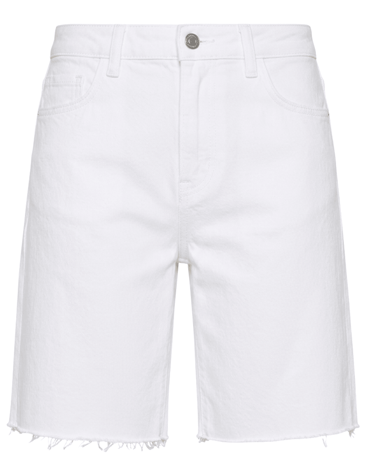 L'AGENCE River Mid Rise Bermuda Short in Blanc f