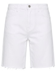 L'AGENCE River Mid Rise Bermuda Short in Blanc f