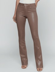 Front view of L'AGENCE Ruth High Rise Straight Coated Jean in Cardamom