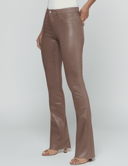 Side view of L'AGENCE Ruth High Rise Straight Coated Jean in Cardamom