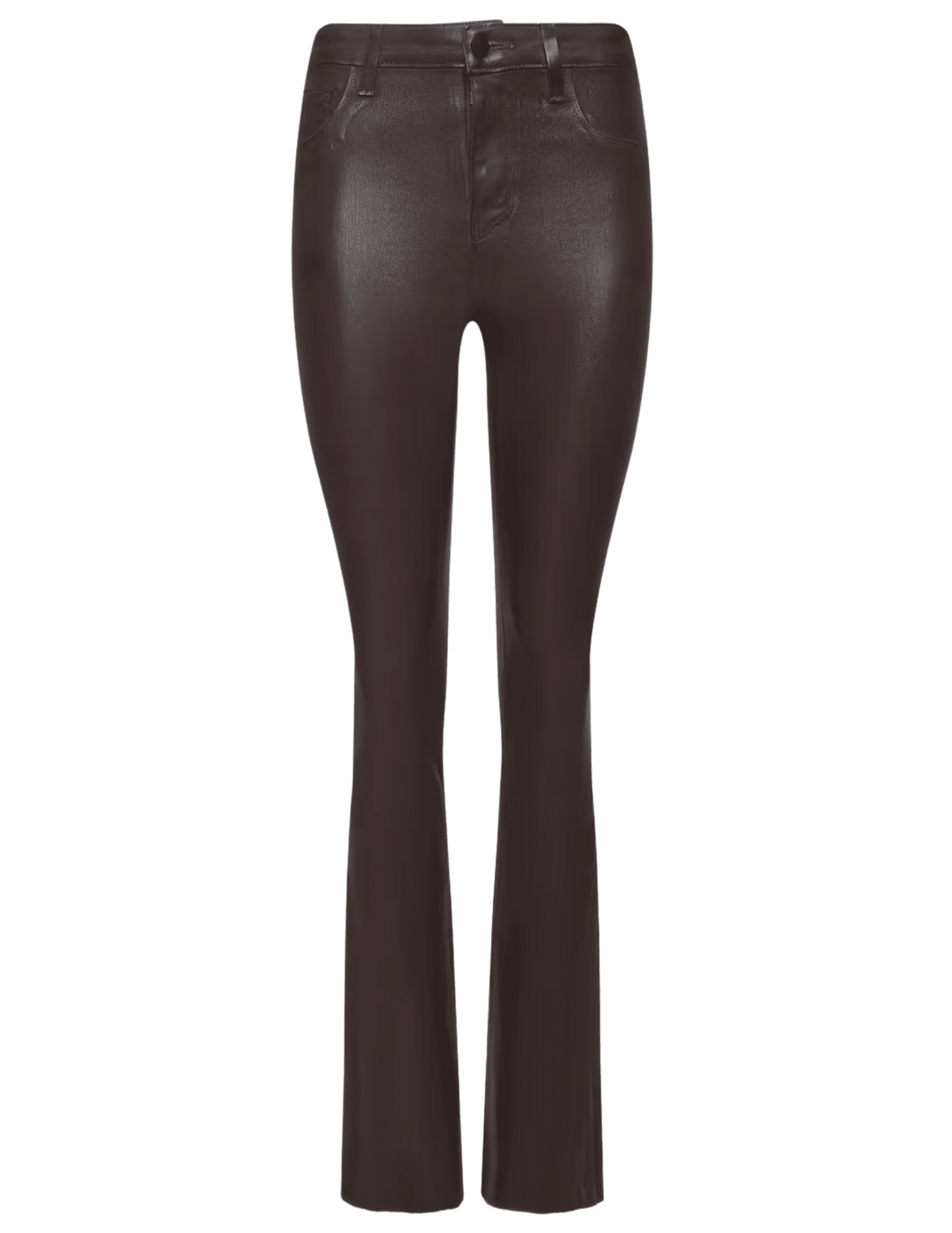 L’AGENCE Ruth High Rise Straight Coated Jeans in Dark Java