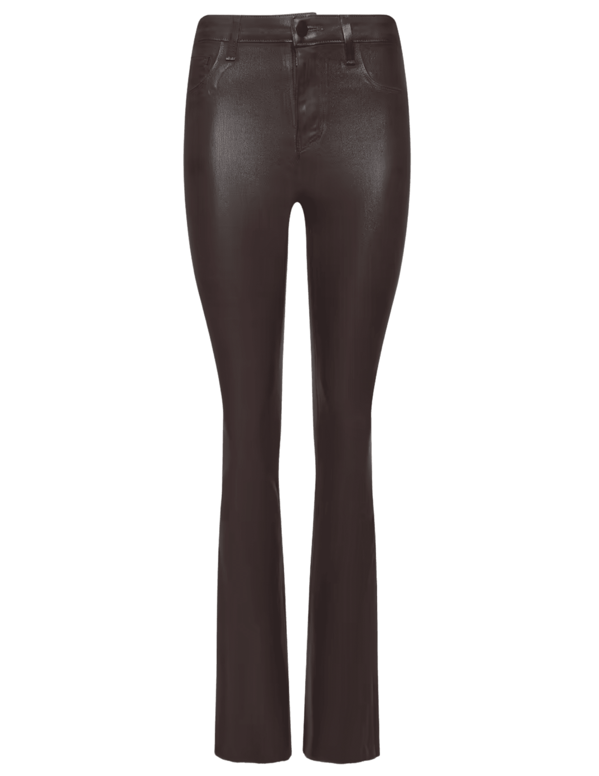 L’AGENCE Ruth High Rise Straight Coated Jeans in Dark Java