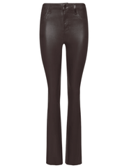 L’AGENCE Ruth High Rise Straight Coated Jeans in Dark Java