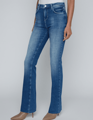 Side view of L’AGENCE Ruth straight-leg jeans in premium stretch denim