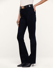 SIde view of L'AGENCE Ruth High Rise Jeans in Metro featuring classic five-pocket denim styling and a flattering fit.