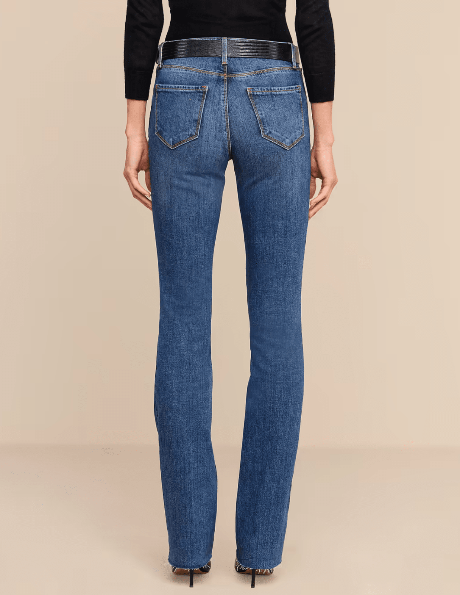 Back view of L'AGENCE Ruth High Rise Straight Jean in Newcastle