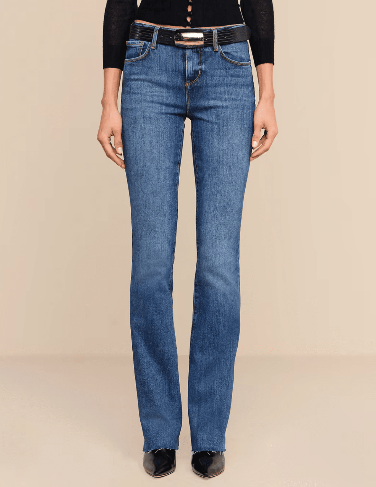 Front view of L'AGENCE Ruth High Rise Straight Jean in Newcastle