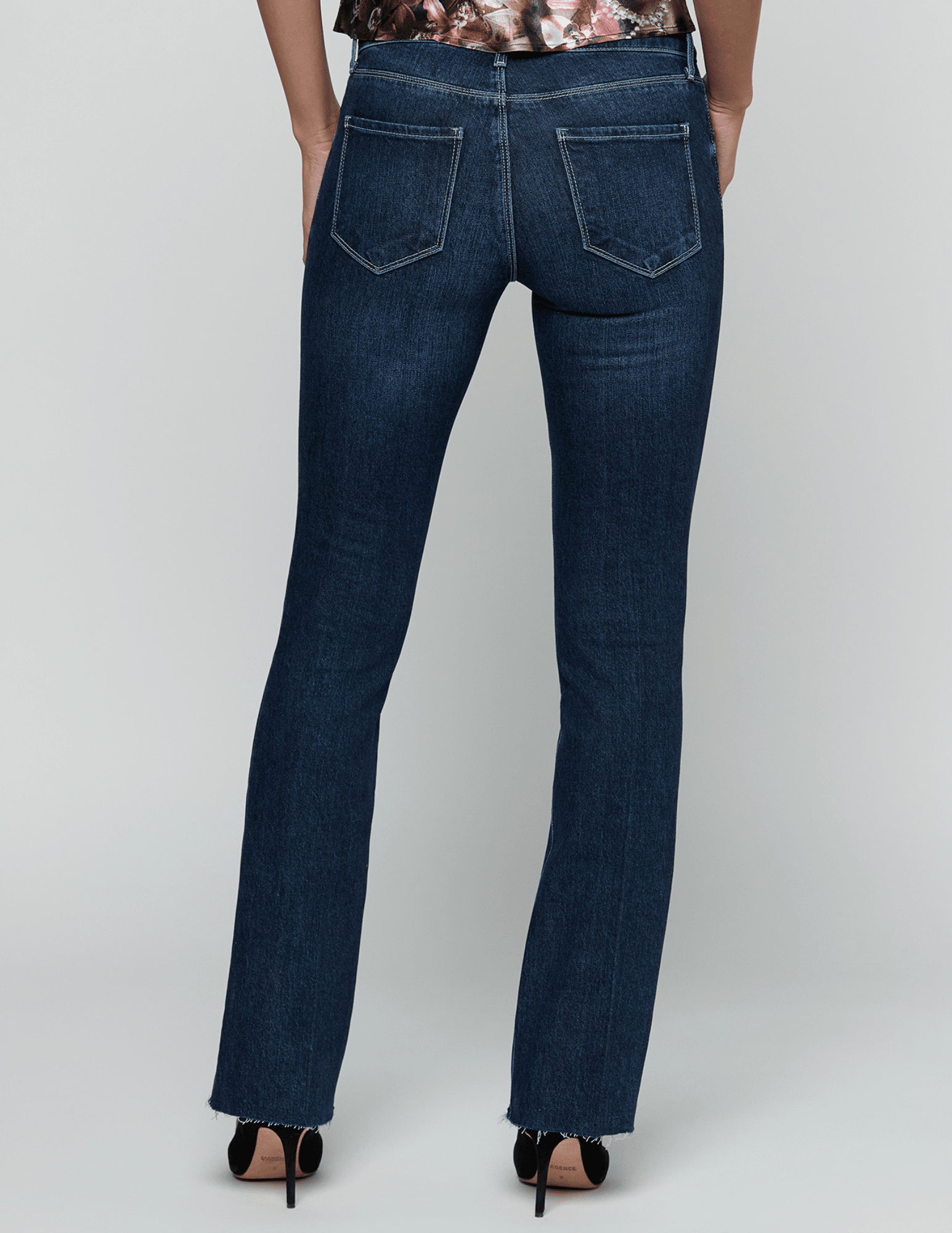 Back view of L'AGENCE Ruth High Rise Straight Jean in Vancouver,