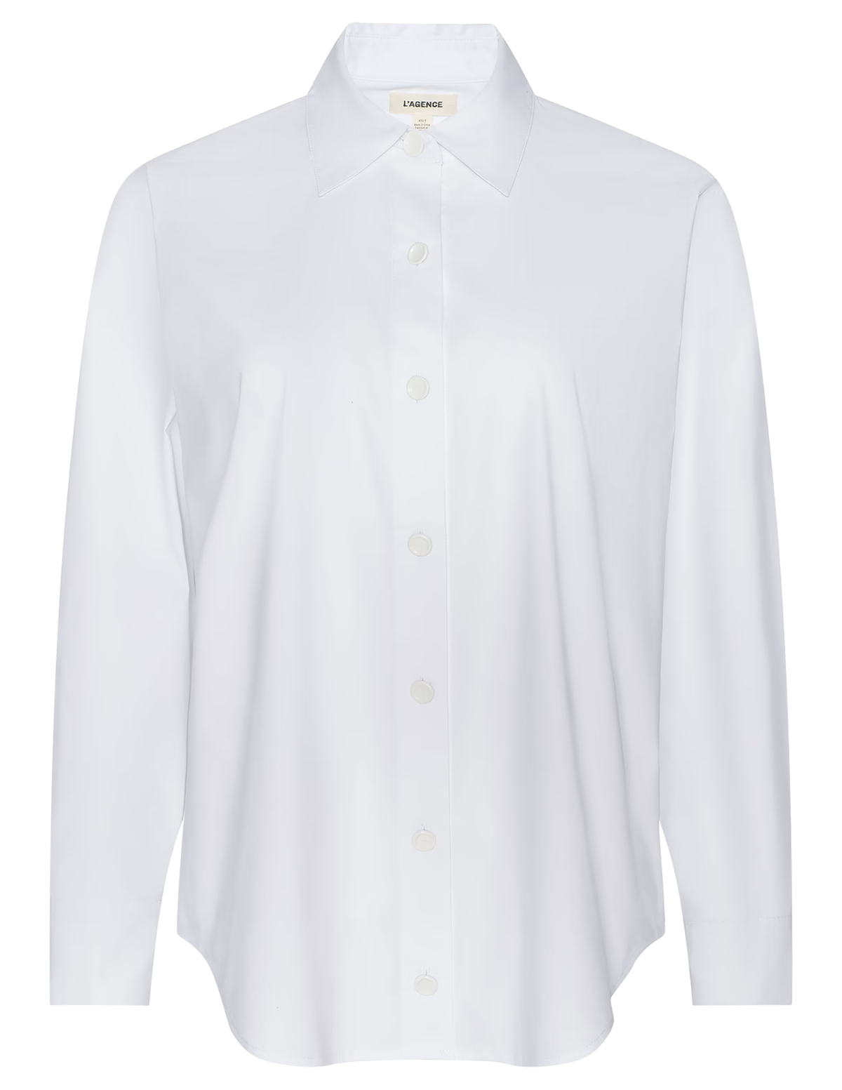 L'AGENCE Rylie Relaxed Poplin Shirt White