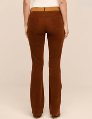 Back view of L'AGENCE Saffia High Rise Corduroy Jeans in Java