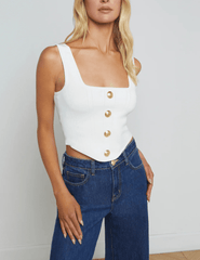 L'Agence - L'Agence Saga Square Neck Bustier Top - Buy Online