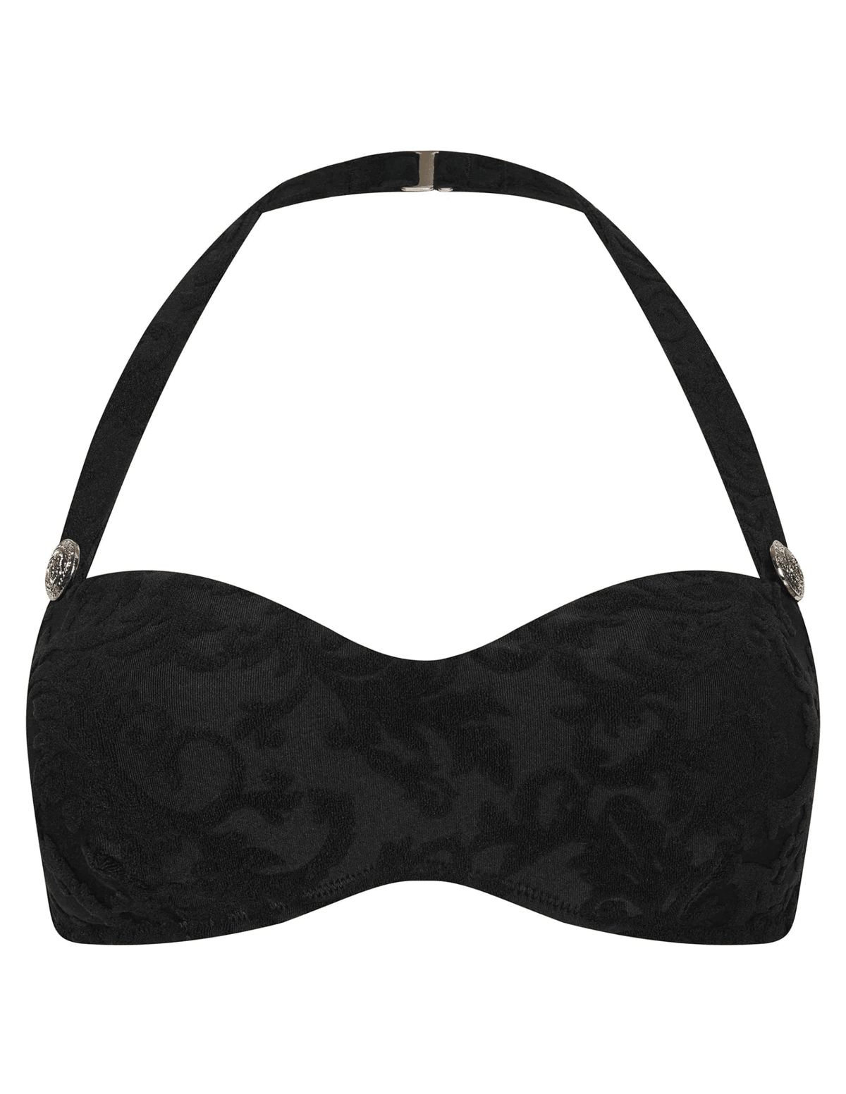 L’AGENCE Sally Terry Bandeau Bikini Top in black