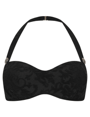 L’AGENCE Sally Terry Bandeau Bikini Top in black