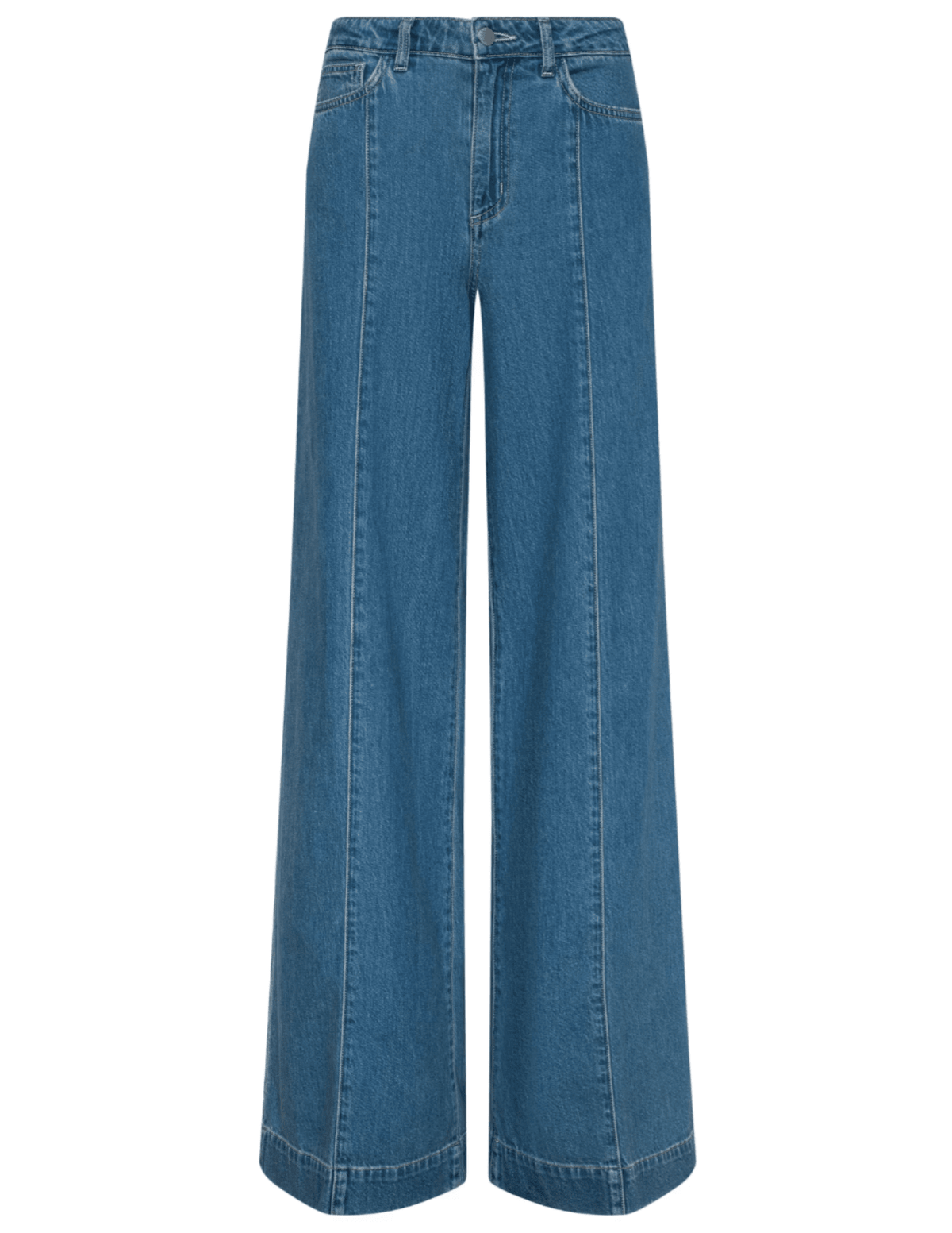 L’AGENCE Sandy Center Seam Wide Leg Jean in Wilton high-rise lightweight denim