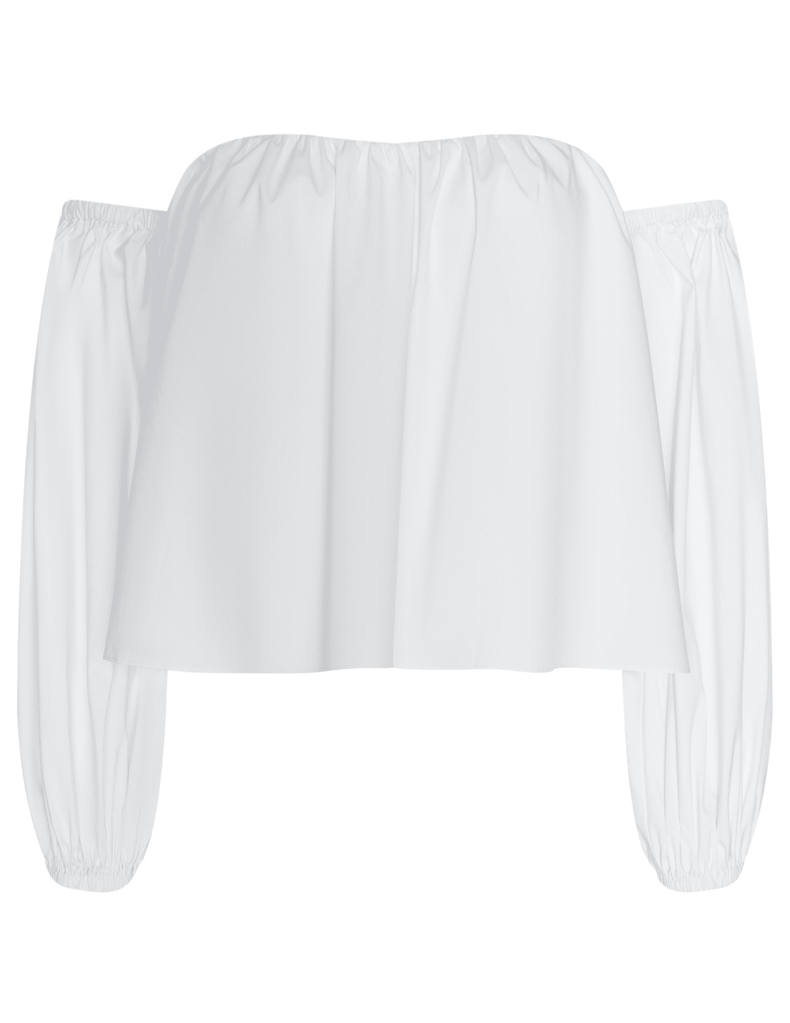 L'AGENCE Sarai off shoulder puff sleeve top in white 