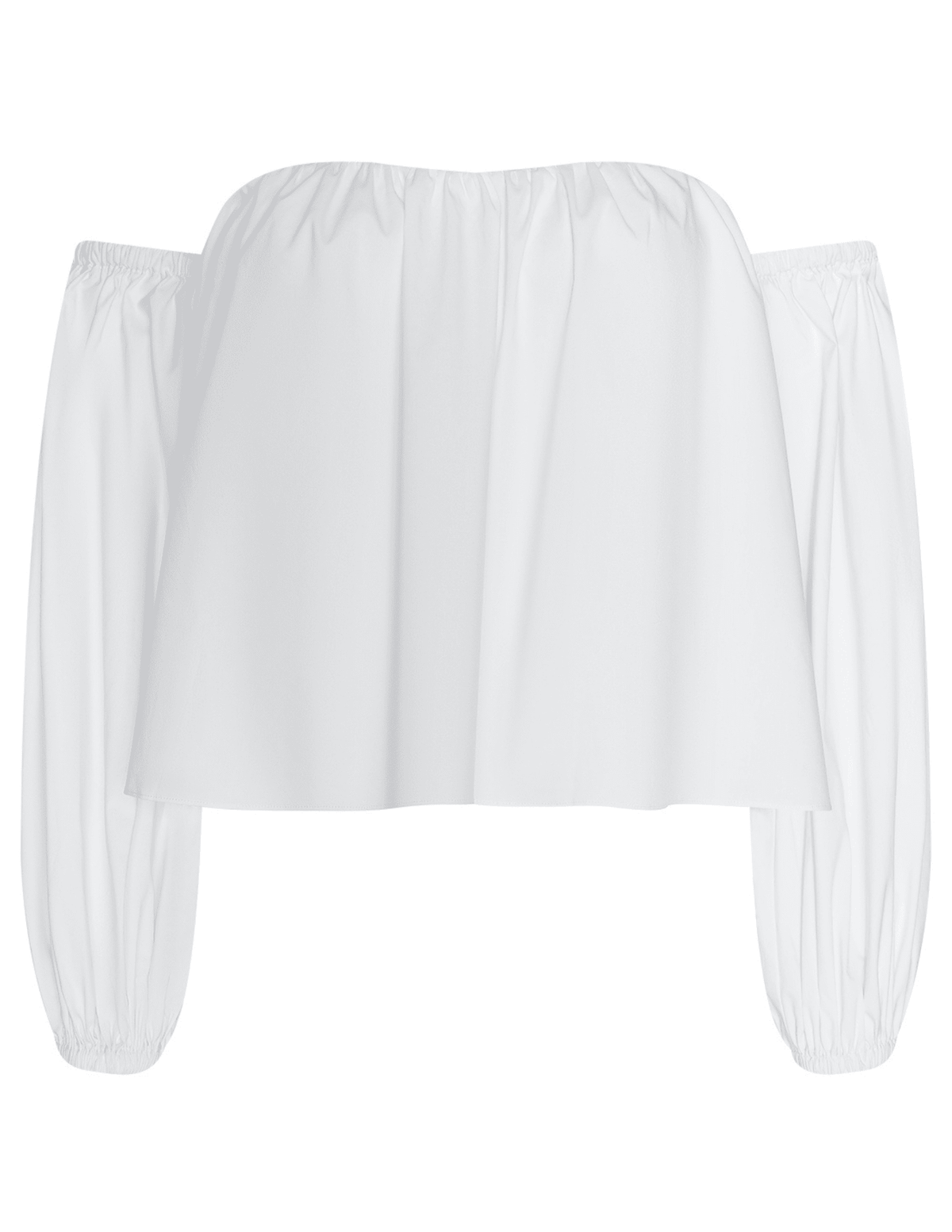 L'AGENCE Sarai off shoulder puff sleeve top in white 