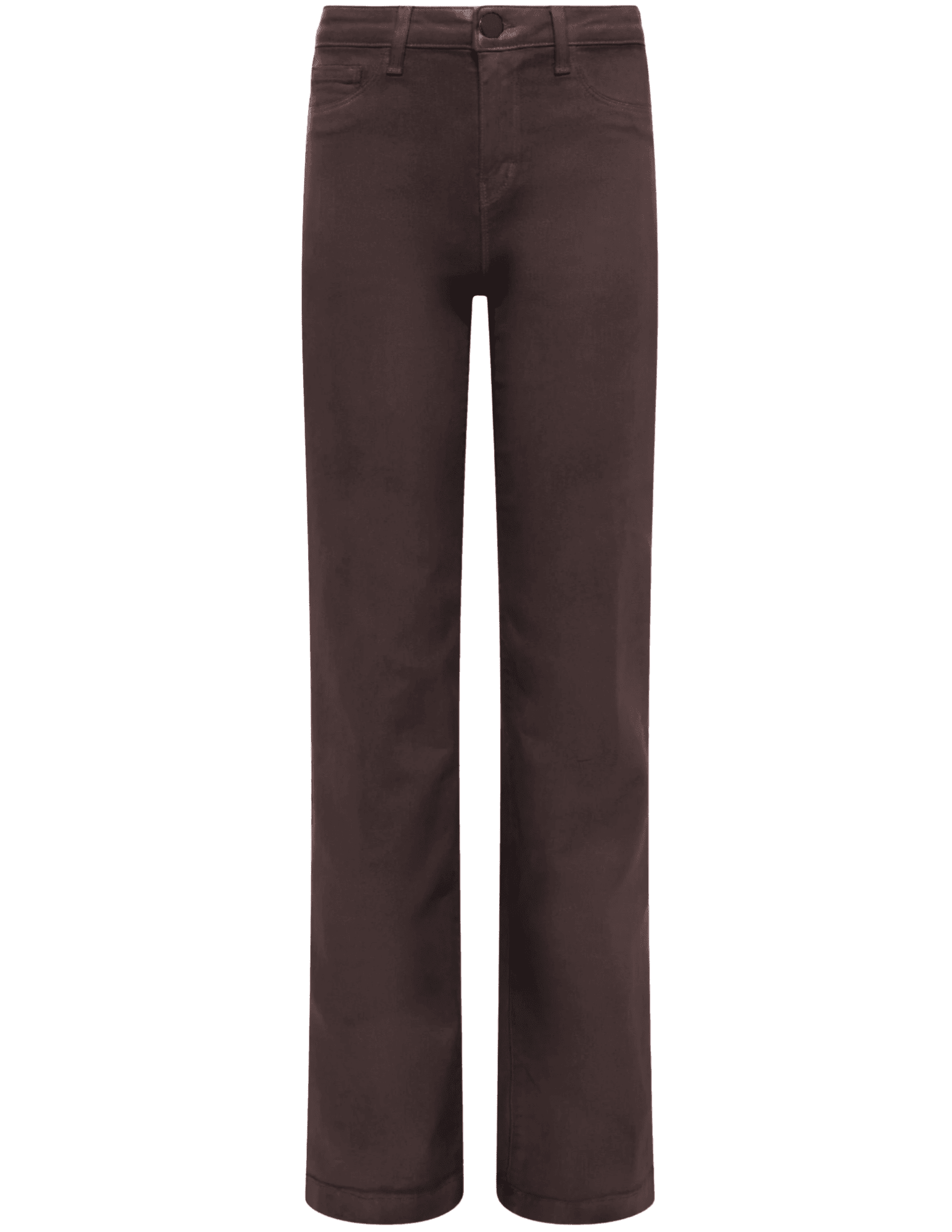 L'Agence - L'AGENCE Scottie Coated High Rise Wide Leg Jeans in Chocolate Coated - Buy Online