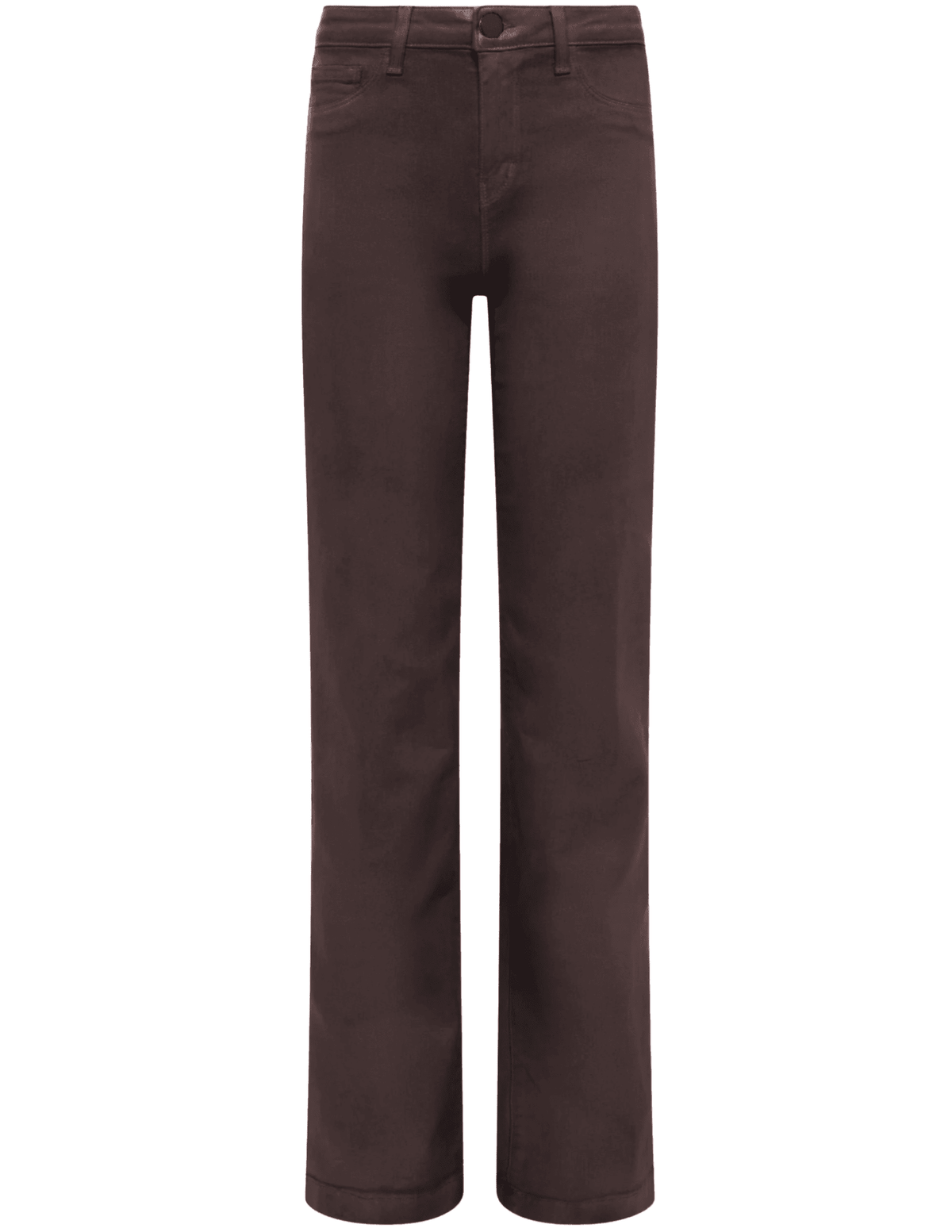 L'Agence - L'AGENCE Scottie Coated High Rise Wide Leg Jeans in Chocolate Coated - Buy Online