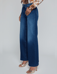 L’AGENCE Scottie High Rise Wide Leg Jeans in Delaney