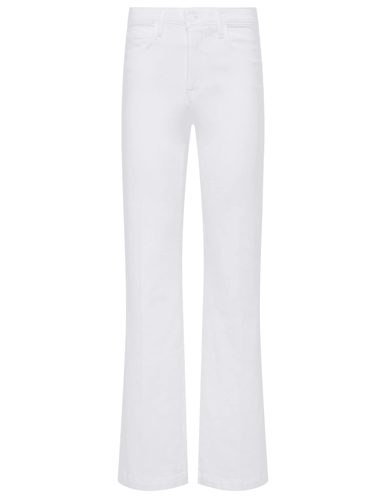 L'AGENCE Scottie high rise wide leg jeans in blanc, women’s light white denim with a flattering high waist and relaxed wide leg fit-front view
