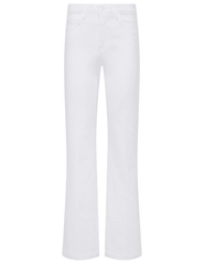 L'AGENCE Scottie high rise wide leg jeans in blanc, women’s light white denim with a flattering high waist and relaxed wide leg fit-front view