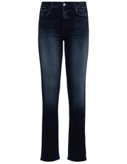 L’Agence Selma High-Rise Baby Boot-Cut Jean Nightingale – deep blue premium denim, slim bootcut hem, front view