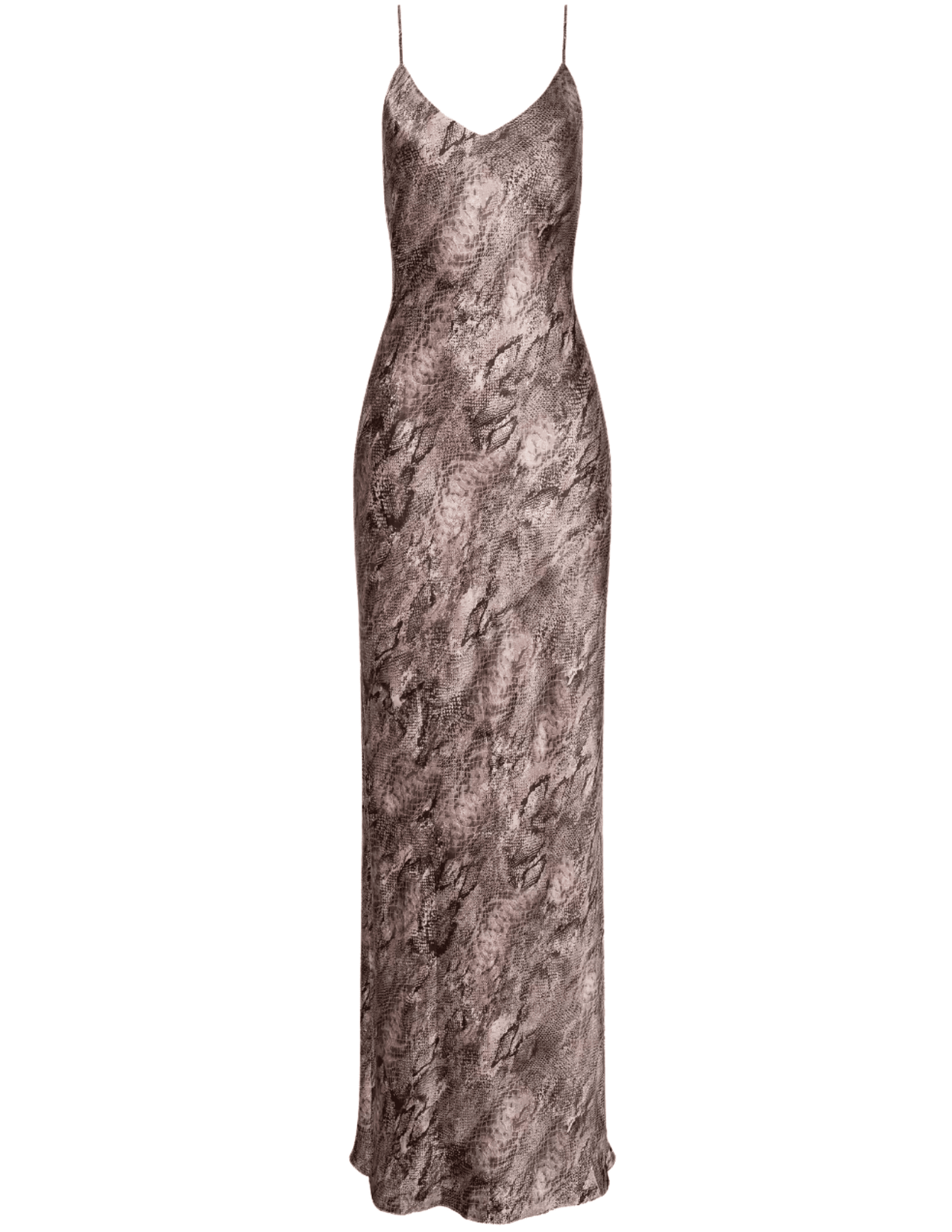 L'AGENCE Serita silk maxi dress in Mauve Multi Western Snake Print