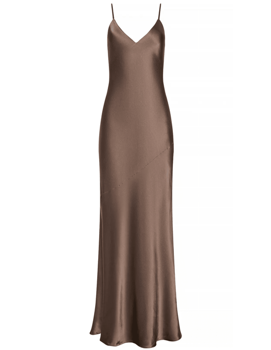 L’AGENCE Serita silk maxi dress in cardamom