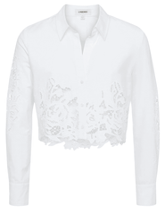 L'Agence - L'AGENCE Seychelle Lace Cropped Blouse - Buy Online