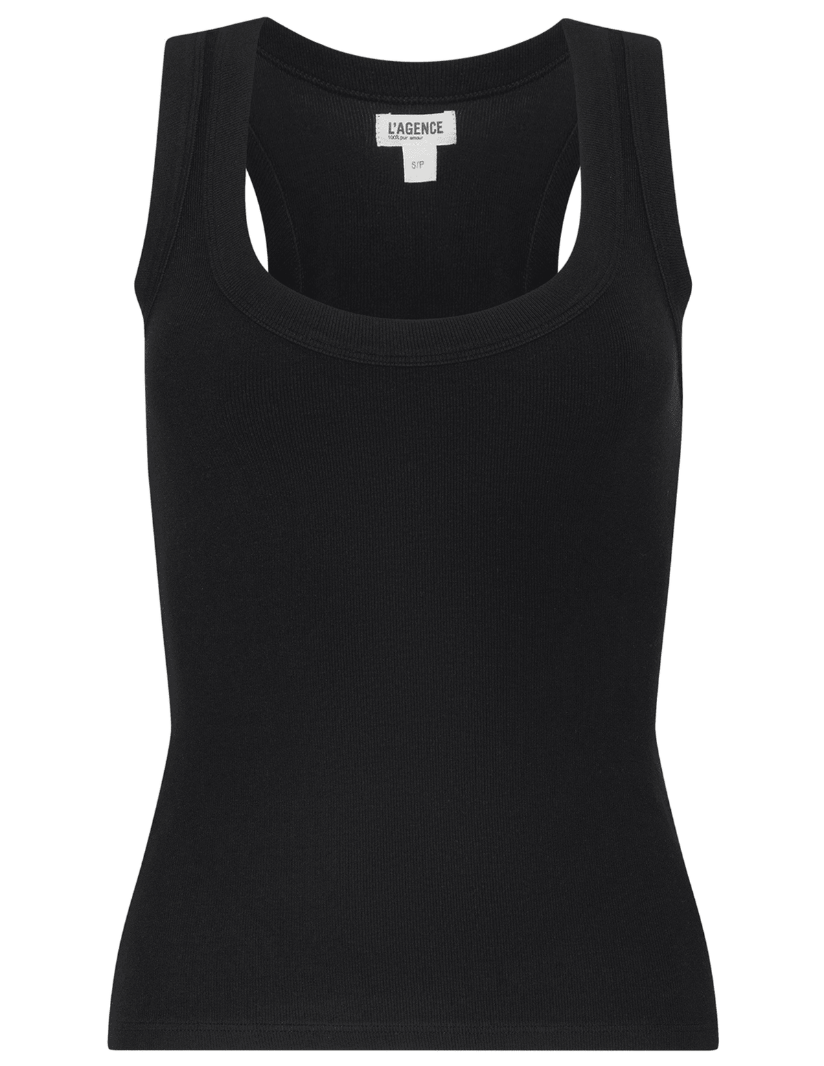 L'AGENCE Shania Racerback Tank in Black