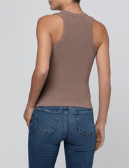 L'AGENCE Shania Racerback Tank in Cardamom back view