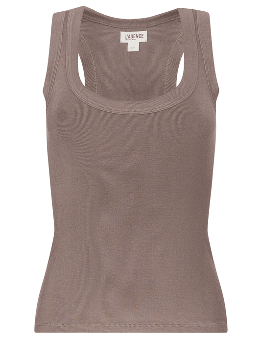 L'AGENCE Shania Racerback Tank in Cardamom