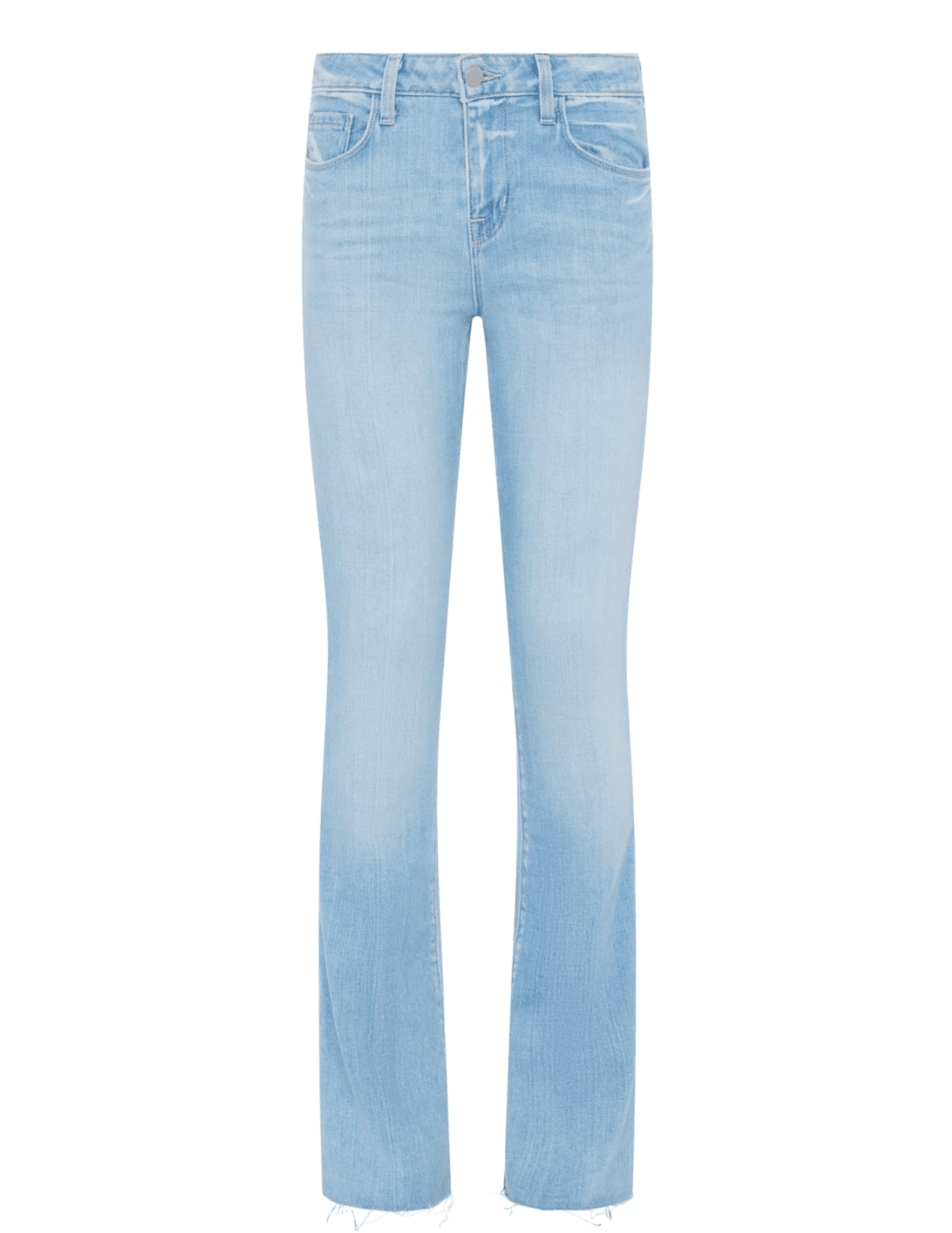 L'Agence Sneeki low rise straight leg jeans in Olympia front view