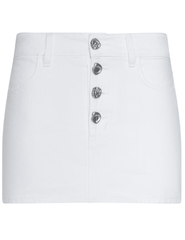 L’Agence Solene white denim mini skirt 