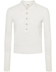 L'Agence - L'Agence Sterling Collared Embellished Sweater - Buy Online
