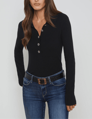 L'Agence - L'Agence Sterling Collared Embellished Sweater - Buy Online