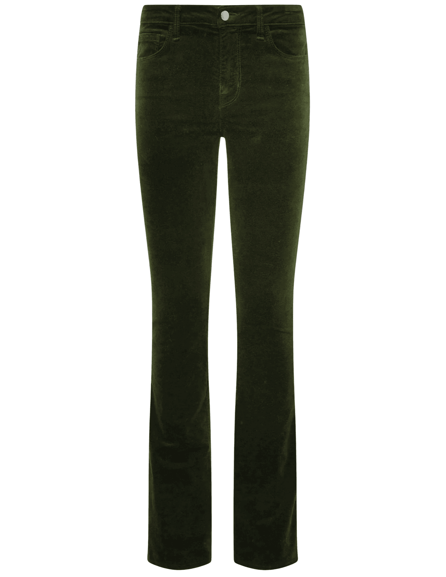 L'AGENCE Stevie Velvet Jean in Army green stretch velvet
