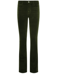 L'AGENCE Stevie Velvet Jean in Army green stretch velvet

