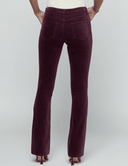 Back view of L'AGENCE Stevie Velvet Jean in Deep Sangria on model.
